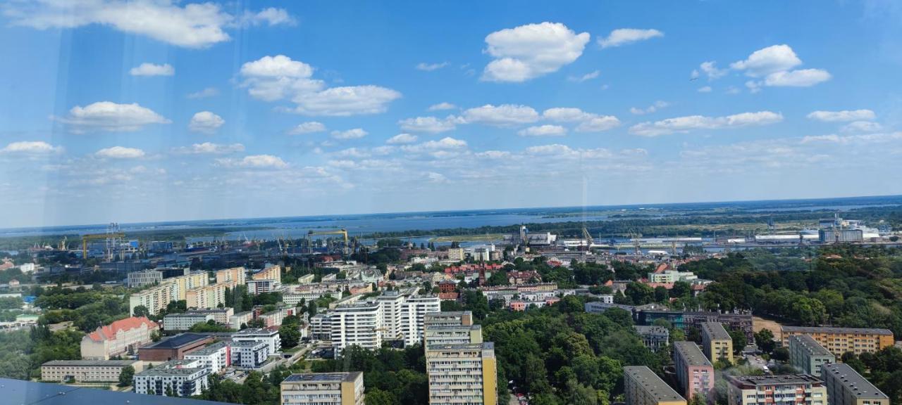 Aleda Hanza 14 Floor, Balkon 슈체친 외부 사진