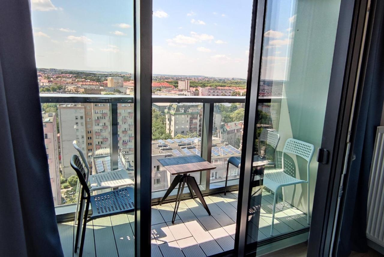 Aleda Hanza 14 Floor, Balkon 슈체친 외부 사진
