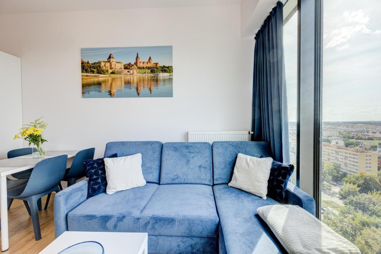 Aleda Hanza 14 Floor, Balkon 슈체친 외부 사진
