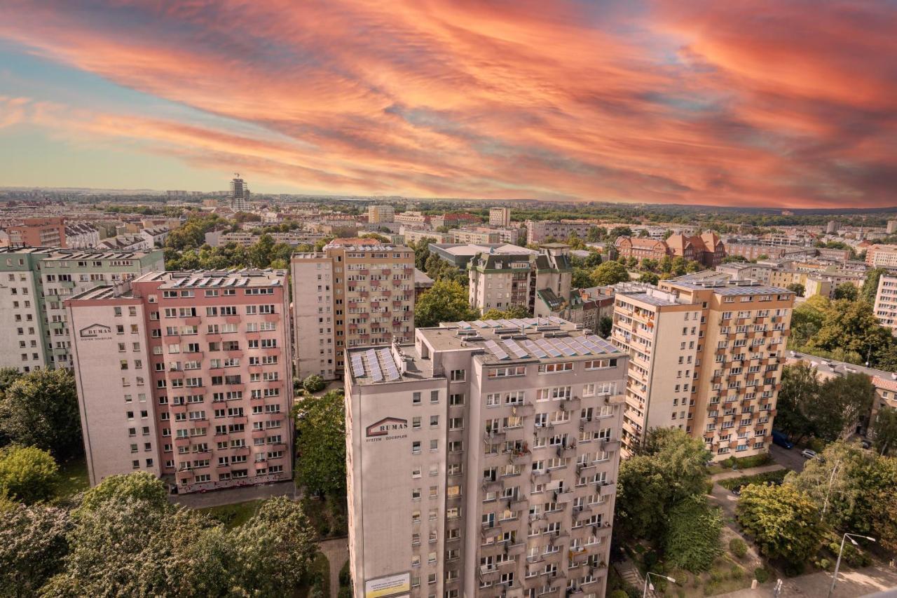 Aleda Hanza 14 Floor, Balkon 슈체친 외부 사진