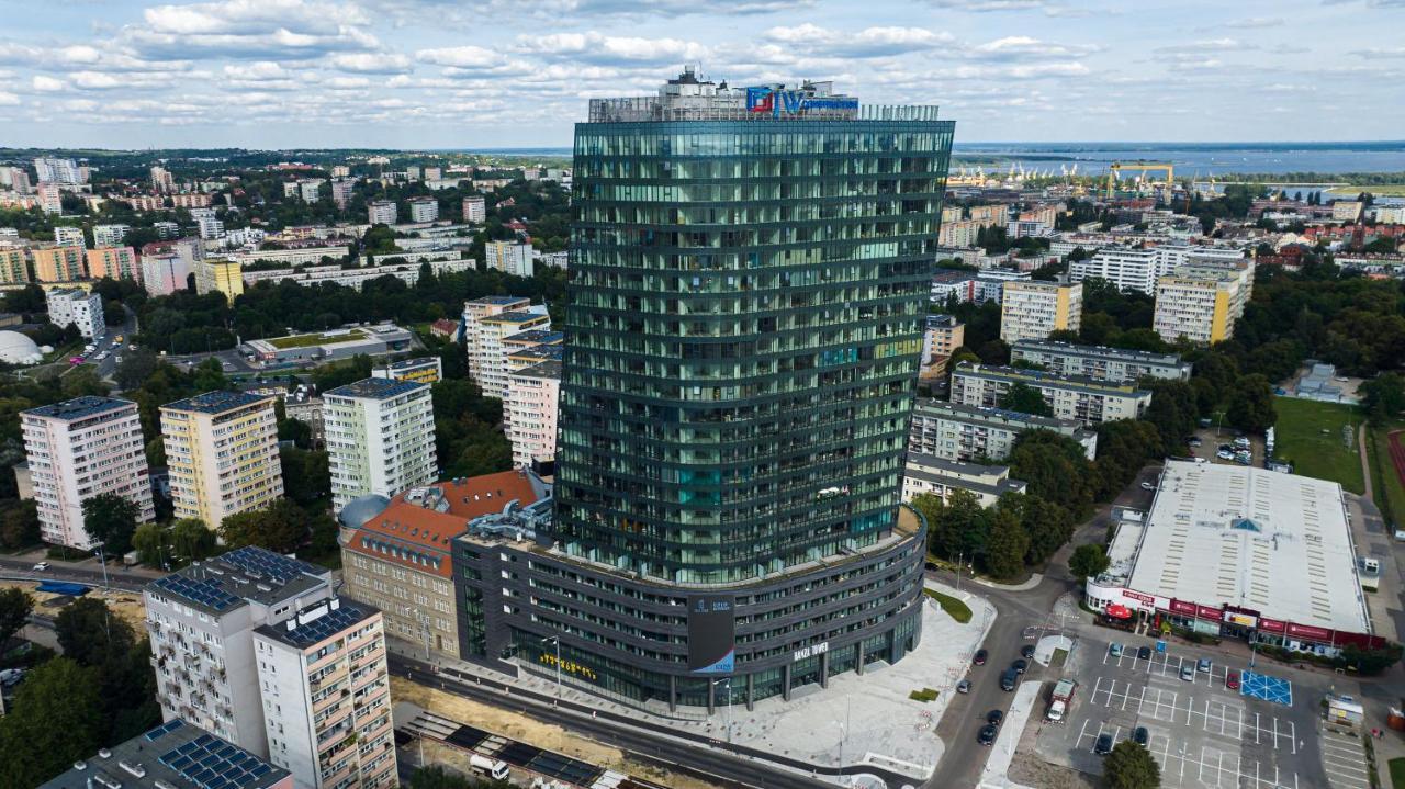 Aleda Hanza 14 Floor, Balkon 슈체친 외부 사진